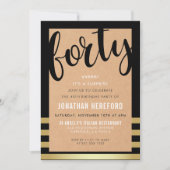 Kraft Paper & Gold Surprise 40e verjaardag Kaart (Voorkant)