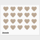 Kraft Paper Handgemaakt met Love Heart Custom Name Hart Sticker (Vel)