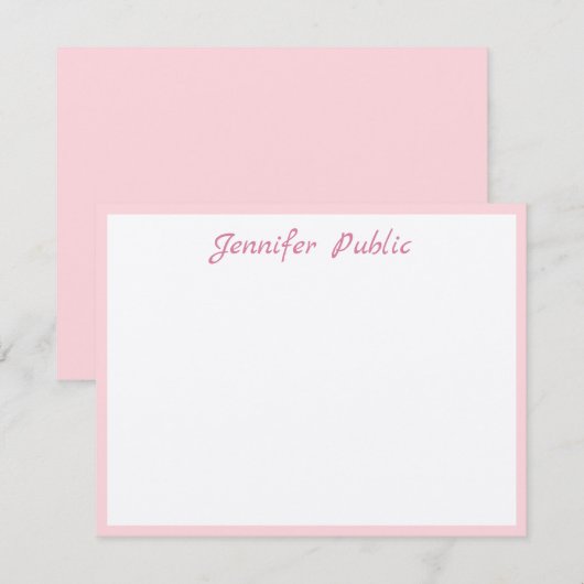 Kraft Paper Handgeschreven Script Elegant Sjabloon (Voorkant / Achterkant)