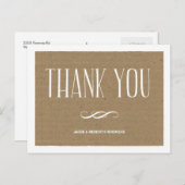 Kraft Paper Hartelijk dank Briefkaart (Voorkant / Achterkant)