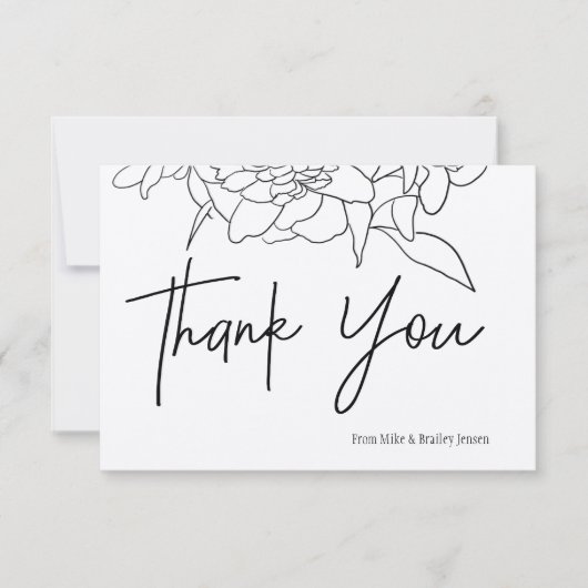 Kraft Paper - Hartelijk dank - Flat Bedankkaart (Voorkant)