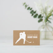 Kraft Paper, hockeyspeler, hockeycoach Visitekaartje (Staand voorkant)