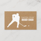 Kraft Paper, hockeyspeler, hockeycoach Visitekaartje (Voorkant)