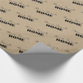 Kraft Paper Home Sweet Home Cadeaupapier (Hoek)
