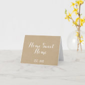 Kraft Paper Home Sweet Home Nieuwe Homeeigenaar Kaart (Gele Bloem)