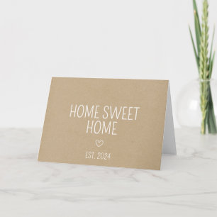 Kraft Paper Home Sweet Home Nieuwe Homeeigenaar Kaart