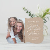 KRAFT PAPER JOY | VAKANTIEFOTOKAART FEESTDAGENKAART (Staand voorkant)