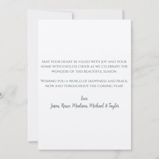 Kraft Paper Joy voor de World Wreath Feestdagenkaart (Achterkant)