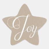 Kraft Paper Kerstfeest Joy Holiday Stickers (Voorkant)
