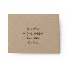 Kraft Paper Kijk Rustic Wedding RSVP Enveloppen