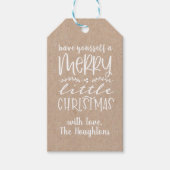 Kraft Paper Labels met kerstcadeautjes Cadeaulabel (Voorkant)