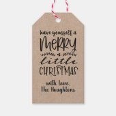 Kraft Paper Labels met kerstcadeautjes Cadeaulabel (Voorkant)