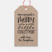 Kraft Paper Labels met kerstcadeautjes Cadeaulabel (Achterkant)