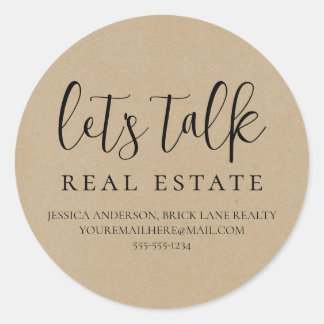 Kraft Paper Laten we het hebben over informatie ov Ronde Sticker
