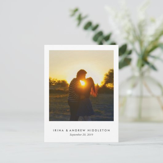 Kraft Paper Liefde en Bedankt Script Foto Briefkaart (Staand voorkant)