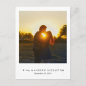 Kraft Paper Liefde en Bedankt Script Foto Briefkaart (Voorkant)