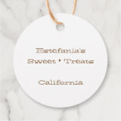 Kraft Paper Logo Signature Sjabloon Tiny Red Heart Bedankjes Labels (Achterkant)