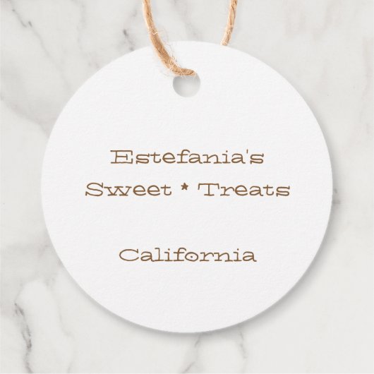 Kraft Paper Logo Signature Sjabloon Tiny Red Heart Bedankjes Labels (Achterkant)