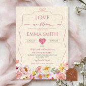 Kraft Paper Love in Bloom Vrijgezellenfeest Kaart