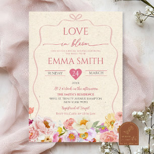 Kraft Paper Love in Bloom Vrijgezellenfeest Kaart