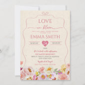 Kraft Paper Love in Bloom Vrijgezellenfeest Kaart (Voorkant)