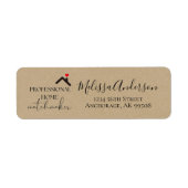 Kraft Paper Marketing Real Estate Adres Etiket (Voorkant)
