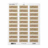 Kraft Paper Marketing Real Estate Adres Etiket (Full Sheet)