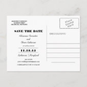 Kraft Paper Mason Jar Flowers Bewaar de datum Aankondigingskaart (Achterkant)