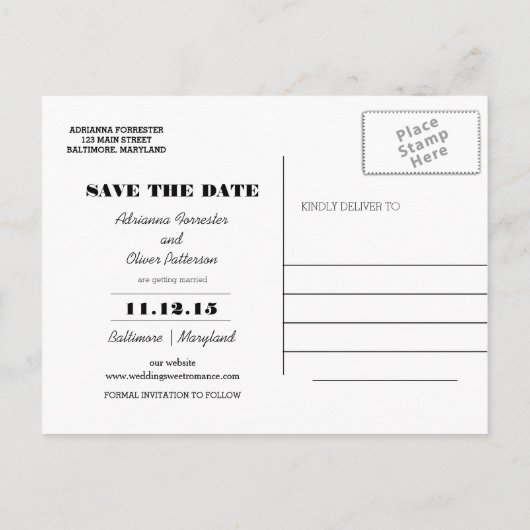 Kraft Paper Mason Jar Flowers Bewaar de datum Aankondigingskaart (Achterkant)