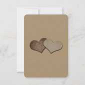 Kraft Paper Mason Jar Two Hearts Wedding RSVP Kaartje (Achterkant)