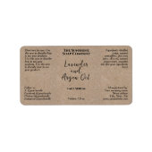 Kraft Paper Minimalist Cosmetics Dropper Bottle  Etiket (Voorkant)