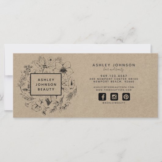 Kraft Paper Modern Botanical Gift Certificate (Achterkant)