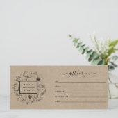 Kraft Paper Modern Botanical Gift Certificate (Staand voorkant)