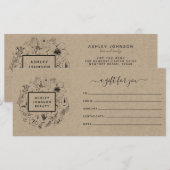 Kraft Paper Modern Botanical Gift Certificate (Voorkant / Achterkant)