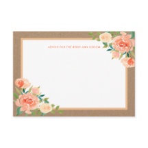 Kraft Paper Peach Florals | Weddenschap