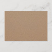 Kraft Paper Peach Florals | Weddenschap Advieskaart (Achterkant)