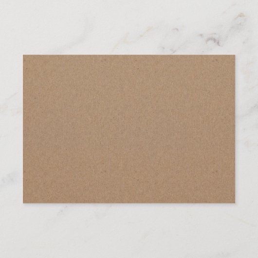 Kraft Paper Peach Florals | Weddenschap Advieskaart (Achterkant)