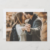 Kraft Paper Photo Wedding Elegant Script Aankondiging (Achterkant)