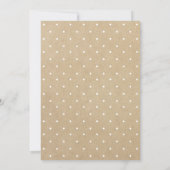Kraft Paper Polka Dots Baby shower Uitnodiging (Achterkant)