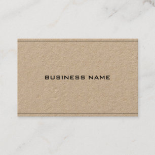 Kraft Paper Real Sophisticn Company Visitekaartje