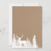 Kraft Paper Rustic Reindeer Kerstbruiloft Kaart (Achterkant)