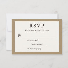 Kraft Paper Rustic Wedding RSVP-Kaarten RSVP Kaartje