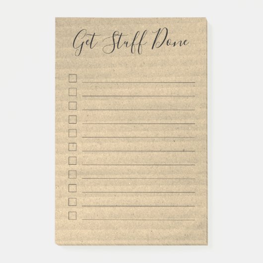 Kraft paper Script Haal alles uit de lijst Post-it® Notes (Voorkant)