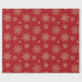 Kraft Paper Snowflakes Patroon ID589 Cadeaupapier (Vlak)