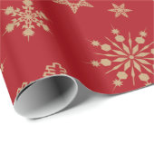 Kraft Paper Snowflakes Patroon ID589 Cadeaupapier (Rol Hoek)