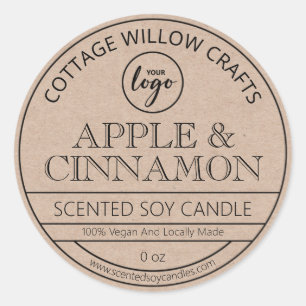  Kraft Paper Soy Candle Labels