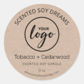 Kraft Paper Soy Candle Labels (Voorkant)