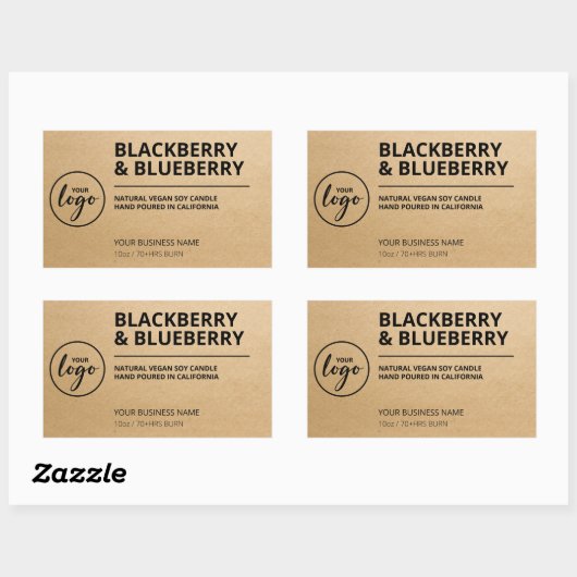Kraft Paper Soy Wax Candle Labels (Vel)