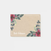 Kraft Paper Spruce Red Poinsettia Post-it® Notes (Voorkant)