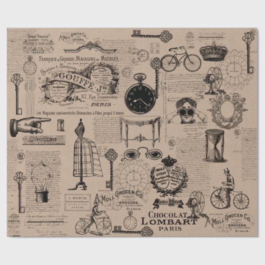 Kraft Paper Style Cadeaupapier (Vlak)